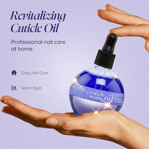 Image of Cuccio Naturale Lavender & Chamomile Revitalizing Cuticle Oil, Lightweight Fast-Absorbing Hydrating Nail & Cuticle Conditioner, Cold-Pressed Oils + Vitamin E, 2.30 Fl Oz