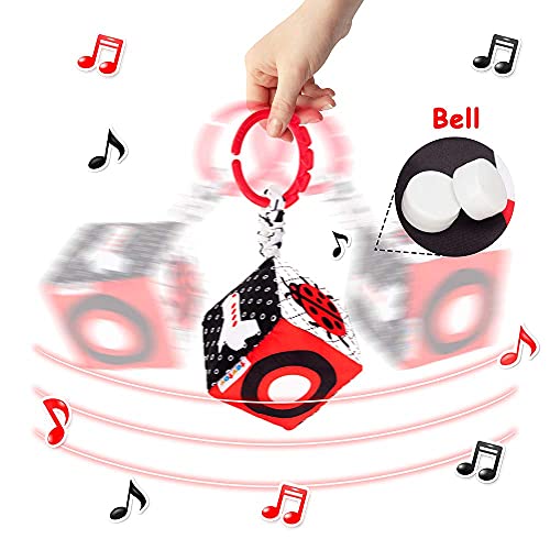 Teytoy High Contrast Baby Stroller Toy, Black And White Infant Pattern Toys With Rattle, Easy Clip Hanging Toys, Stroller Crib Carseat Toy, Newborn Baby Toys For 0 3 6 9 12 Month #TOP4