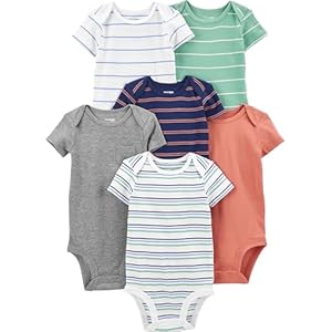 Simple Joys by Carter’s Baby-Jungen Short Sleeve Bodysuit Body (6er Pack)