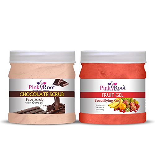 Image of Pink Root Chocolate Scrub 500gm with Fruit Gel 500gm