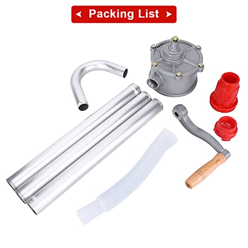 Compact Manual Barrel Pump Aluminum Alloy Rotary Hand Crank Oil Barrel Drum Pump Pumping Petrol Diesel Fuel For Drum Barrels #TOP6