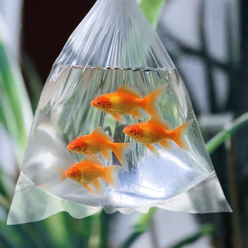 Image of Fish Shipping Bags for Live Fish, 15x30 inch Round Bottom Double Seal Clear Leak-Proof Live Fishes Transport Bags Koi Transport Bag, Betta Shipping Fishery Bag (Ultimate 3 mil, 25 Pack)