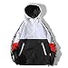 Produktbild Kapuzenpullover Herren Patchwork, Holeider Hoodies Herbst Winter Reissverschluss Sweatshirt Pullover Windbreaker Mantel Lässig