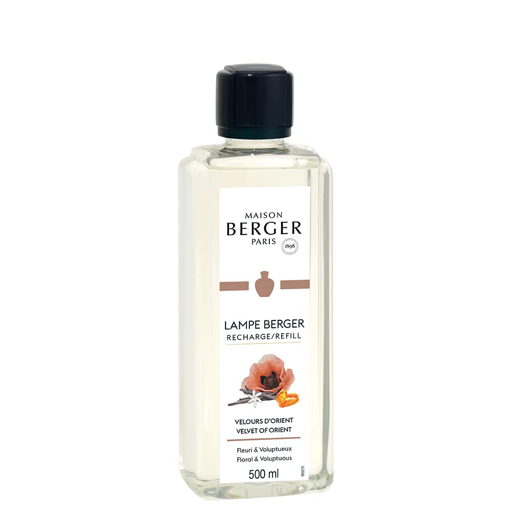 Maison Berger – Nachfüllung Sonniger Amber 500 ml für Lampe Berger – 2-in-1 geruchsneutralisierendes Raumduft-Öl – Sonniger Amber, Feige