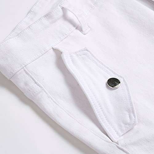 LONGBIDA Men's Slim Fit Stretch Ripped Skinny Jeans for Men, Distressed Straight Leg Fashion Denim Pants4