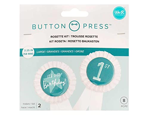 We R Memory Keepers WR Button Press 2 Roses 58mm, Paper, Makes 2, One Size