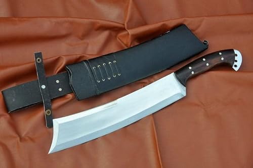 16 Inches Long Blade Jungle Cleaver Machete-Large Hand Forged Machete Knife-Chopper-Forged-Tempered-Sharpen-Leaf Spring #TOP1