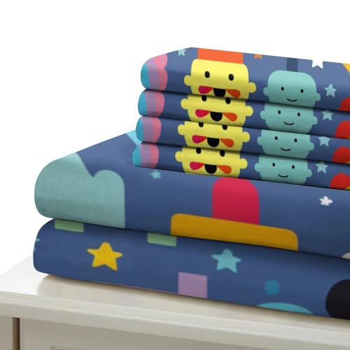 Housse de couette 140x200cm microfibre lit simple avec taie d'oreiller