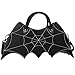 Ondeam Bat wing Shoulder bag,PU Spider Web Crossbody Handbag for Women(Black)