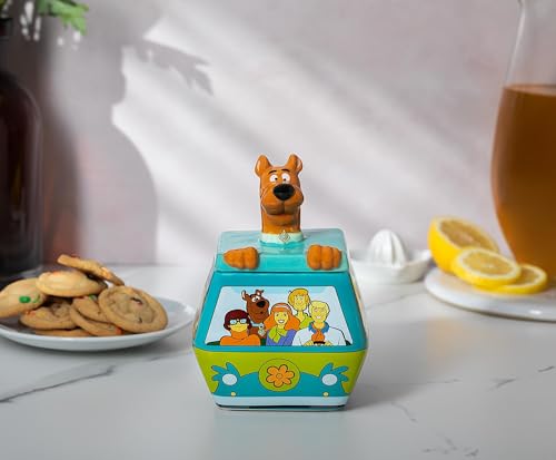 Silver Buffalo Scooby-Doo Mystery Machine Small Sculpted Ceramic Snack Jar Featuring Scooby-Doo, Shaggy, Velma, Daphne, and Fred, 5” x 5” x 6.75” - Thumbnail 7