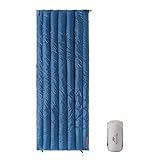 Naturehike アップデート版 ダウン寝袋 封筒型 超軽量 封筒白いガチョウダウン採用 4シーズン 防水 シュラフ(紺色, L, L, ホワイトダックダウン／650FP)