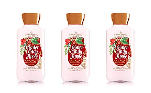 Bath & Body Works Winter Candy Apple Body Lotion Lotion 8oz 2016 - Lot of 3