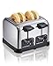 Hamilton Beach Classic Chrome 4-Slice Extra-Wide Slot Toaster with Bagel Technology, One-Touch Smart Functions, Shade Selector, Toast Boost, Auto-Shutoff and Cancel Button (24790)