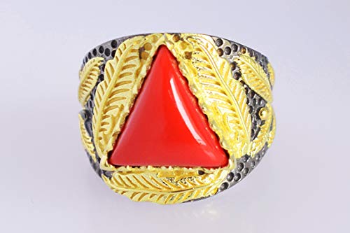 Bague de créateur en argent et corail précieux, un bijou chargé d'histoire - 2