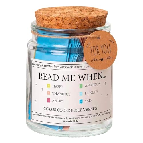 Bible Verse Jar, Glazen Scripture Prayer Jar with Coloring Bijbel...