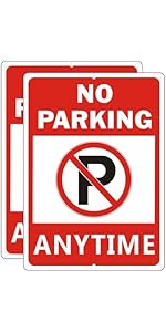 Amazon.com : No Parking Sign, 10 x 14 Inches Violators Will Be