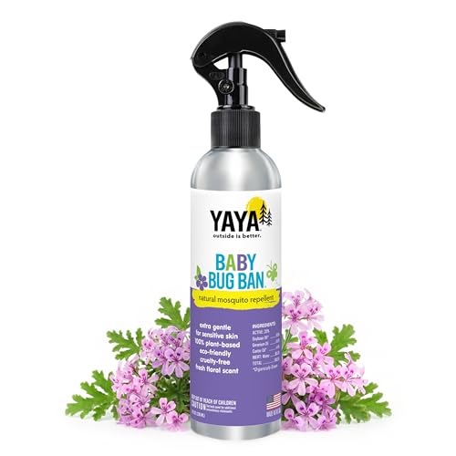 YAYA ORGANICS Baby Bug BAN - DEET-Free Natural Bug Spray – Plant-Based Mosquito Repellent for...