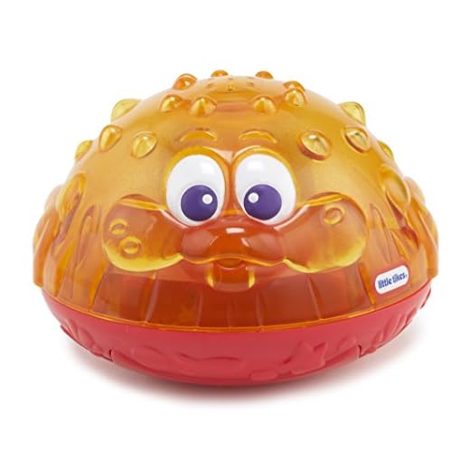 Little Tikes 173868GR Sparkle Bay Funkelfontäne leuchtendes Wasserspielzeug mit Schwimm- und Wasserspritzfunktion, Badewannenspielzeug für Kinder ab 18 Monaten, orange