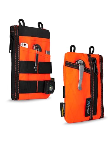 VIPERADE VE16N X-Pac EDC Tasche Werkzeug Organizer, multifunktionale kleine Werkzeugtasche mit 7 Taschen, EDC Organizer Tasche für Männer, schlanker Multitools Taschen Organizer – Orange