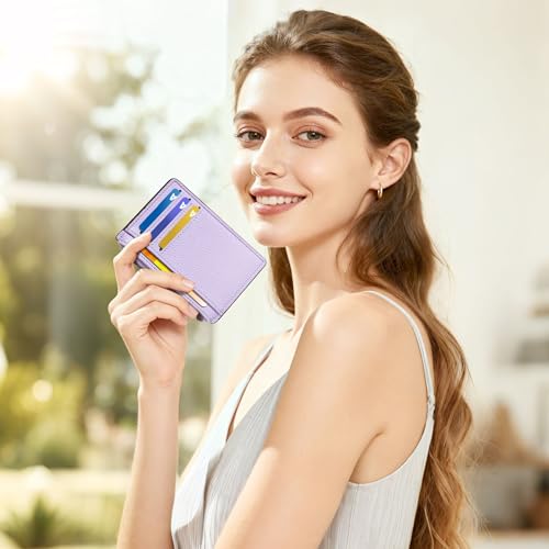 Image of Tipmile Womens Credit Card Holder Wallet, Small Slim RFID Blocking Sleeve | Mini Tiny Cute ID Case, Minimalist Zipper Pocket Wallet, Thin Coin Purse, Mothers Gift