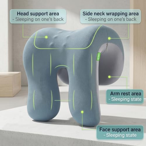 Image of Neck Support Pillow Memory Foam Chair Headrest Foam Desk Pillow