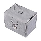 Zoopin Leather Deck Box with Built-in Spinning Life Counter (Light Gray)