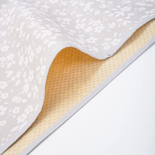 Happyflute Splat Mat For Under High Chair/Art/Crafts/Playtime,Waterproof And Washable Splat Mat For Baby Feeding Supplies,43'X43' Square(Flowering Straw) #TOP2