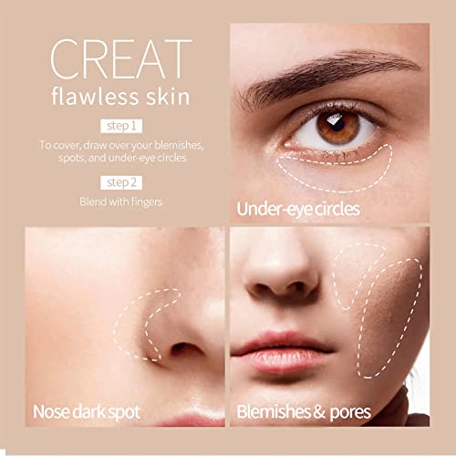 12 Packs Wonder Concealer Pencil Tricolor Combination Makeup Contour Concealer Stick Highlighter Set Waterproof Full Coverage Foundation Concealer For Eye Dark Circles Spot Scar Tattoos #TOP4