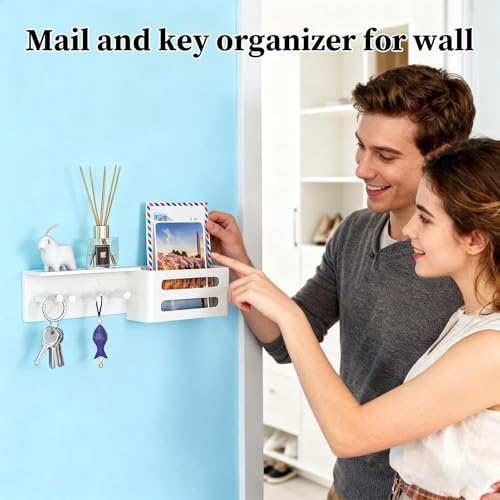 Estante para llaves de pared de alta resistencia con estante para sala de estar 3
