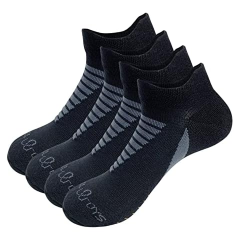 Chill Boys Terry Ankle Socks - Men's Low Cut Sock - Large Black (10-12 US) - Imported 75% Viscose made from Bamboo, 20% Polyamide, 5% Spandex Cover