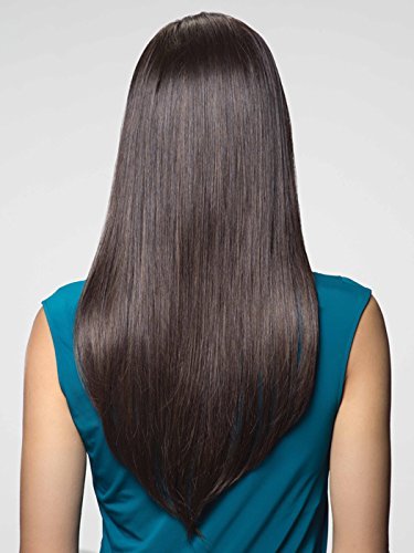 Robin Wig Color Almond Spice Rooted - Noriko Wigs 25" Long Layered Mid-Back Sleek Straight Wispy Bang Synthetic Average Cap Bundle MaxWigs Hairloss Booklet