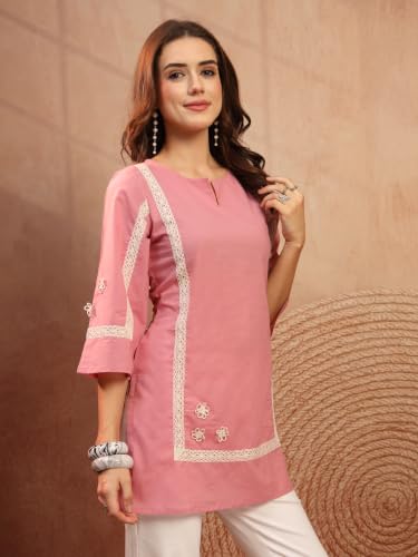 Image of COTLAND Fashions Jaipuri Cotton Printed Short Kurti for Women