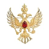 HETICA Two Headed Eagle Brooch Gold Men Brooch Pins for Suits Men's Lapel Pins for Suits Brooches fo