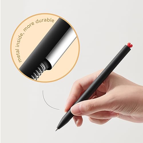 Image of Kaco FIRST Cute Heart Gel Ink Pens Set 2 Color Pens with Extra 4 Black Refills Valentine's Day Christmas Gifts