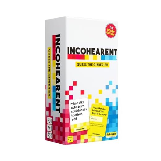 Incohearent, The Guess The Gibberish Party Game by Relatable, A Funny Card Game for Adults, Great for Bachelorette Party Games or Game Night Games, Includes 300 Cards