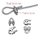 Wire Rope Clip, Luckkyme Wire Rope Clamp 20PCS Stainless Steel 1/4