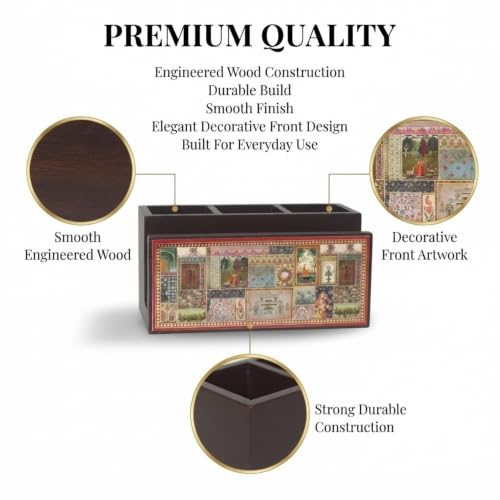 Image of Home Sparkle Tissue Paper Box Holder for Car, Home Decor, Gifting & Office Desk - Rectangular MDF with Elegant Print Design