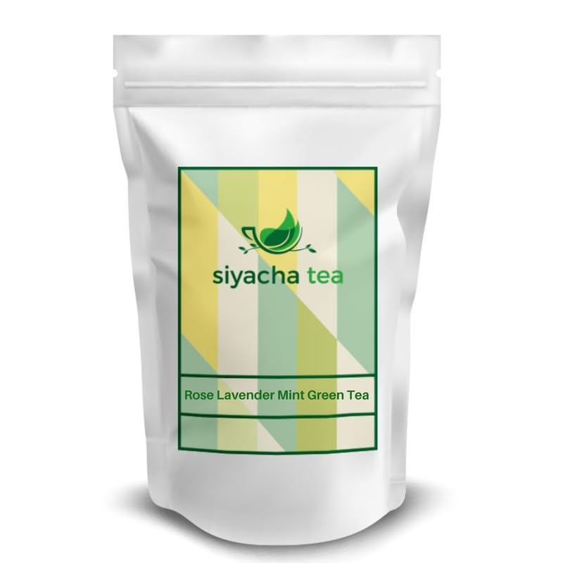 Image of Siyacha Tea Lavender Rose Mint Green Tea , Loose Leaf Beverage , Immunity Boosting Blend , For - Skin Glow , Natural Beauty Enhancer Herbal Detox Premium Chai Patti , Stress Relieving & Relaxing , 1 KG Pouch