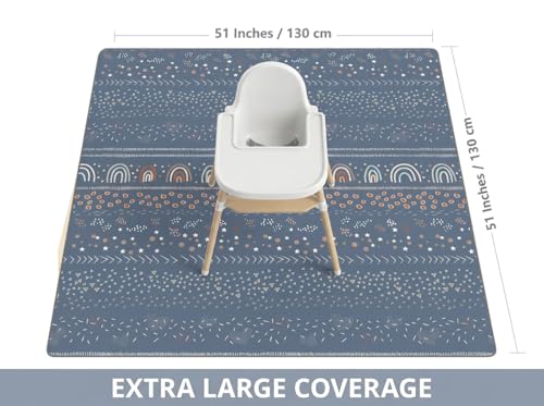 Image of Splat Mat for Under High Chair, Waterproof Washable High Chair Floor Mat