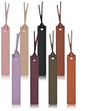 Muorruo 8er-Set marcapáginas de Cuero, clásicos con cordón de Cuero, Regalo Ideal para Amantes de los Libros, lectores y Estudiantes para el Día de San Valentín