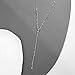 Kyerlyn Silver Lace Chain Y Lariat Necklace Long Drop Lip Chain Pendant Y Necklace for Women Fashion Jewelry