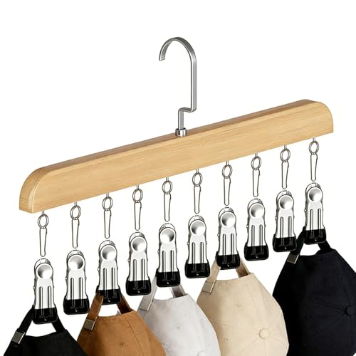 Generico Gancho organizador para leggings – Soporte antideslizante, solución de almacenamiento para armario con 10 clips, perchero multiropa, gestión eficiente 'armario con estructura robusta en l