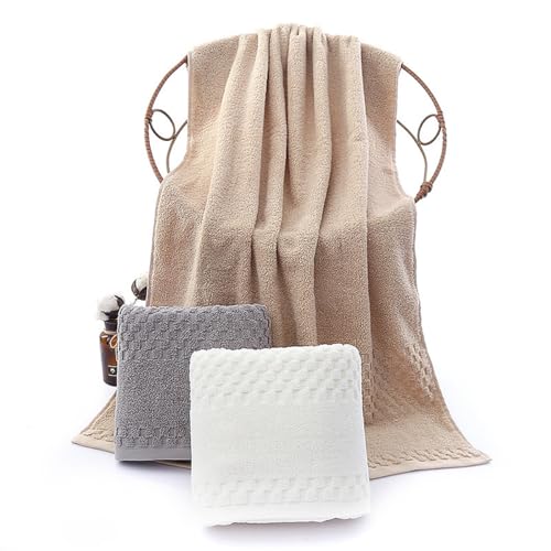 Toalla de baño Anneome de algodón absorbente caqui para bebés y niños 6