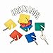 AdirOffice Colored Hanging Key Tags - Well Made Plastic Tags with Durable Hook - Ease of Tactile Identification for Home & Office - Pack of 20