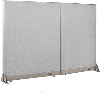 Freestanding Office Partition, Large Fabric Room Divider Panel, 78" W x 60" H