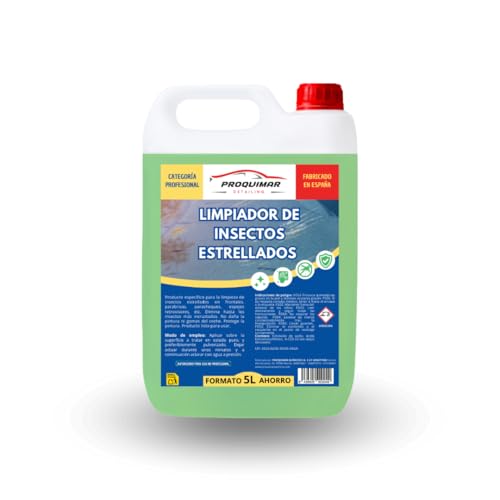 Limpiador de Insectos para Coche 5L – Eliminador de Insectos Estrellados y Residuos Difíciles – Fórmula Potente para Parabrisas, Parachoques y Carrocería – Apto para Todo Tipo de Vehículos