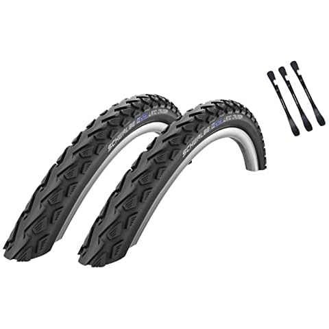 2er Set Schwalbe Reifen Land Cruiser 28 Zoll auswählbar mit Schläuchen + MSZweirad Reifenheber Active Line Cover