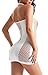 ADOREJOY Womens Lingerie Seamless Mesh Chemise Babydoll Bodysuit(2XL,White)