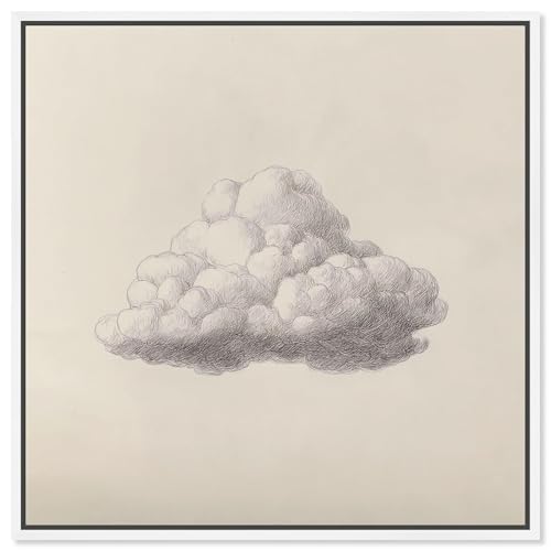 Art Remedy Puffs of Inspiration Canvas Arte Botânica Vintage, Moldura Branca, 30,5 cm x 30,5 cm