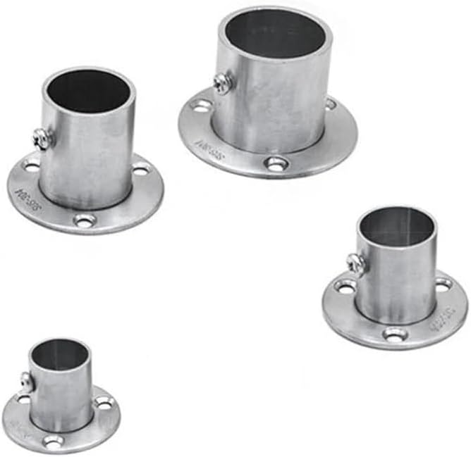 Flange Flange Stainless Steel Bracket 16/22/25/32mm Dia Support Wardrobe Pole(25mm)